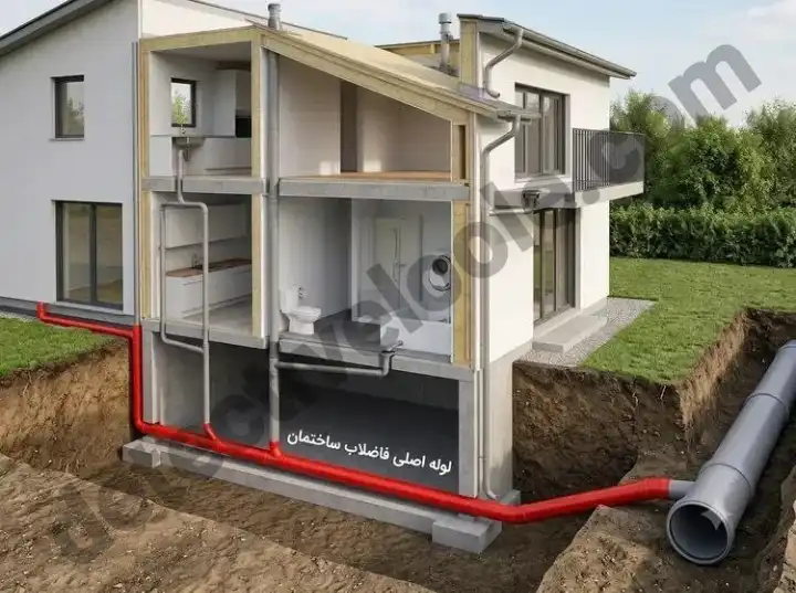 گرفتگی لوله اصلی فاضلاب ساختمان